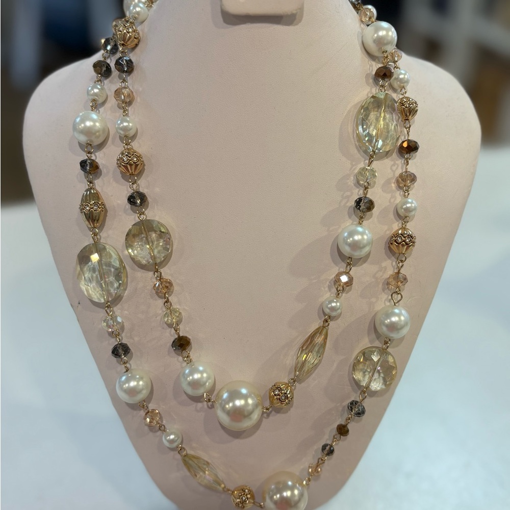 Gold Jewels and Pearl Necklace